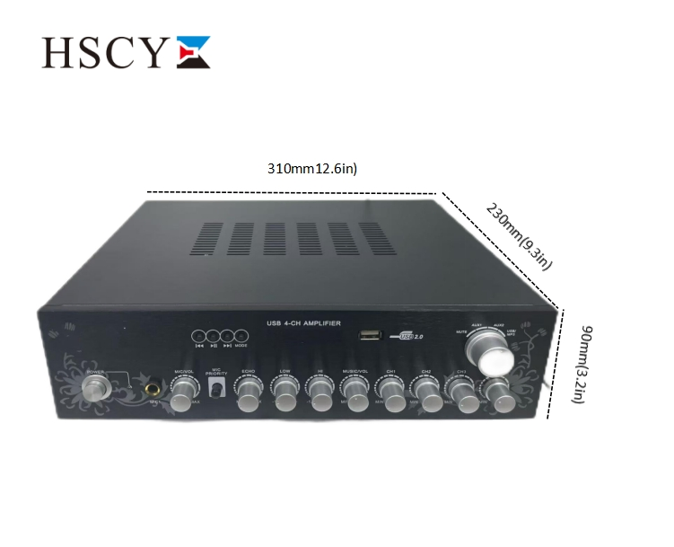 Bt Home Digital Amplifiers Audio 110-240V Audio Power Amplifier HiFi FM Auto Music Subwoofer Speakers