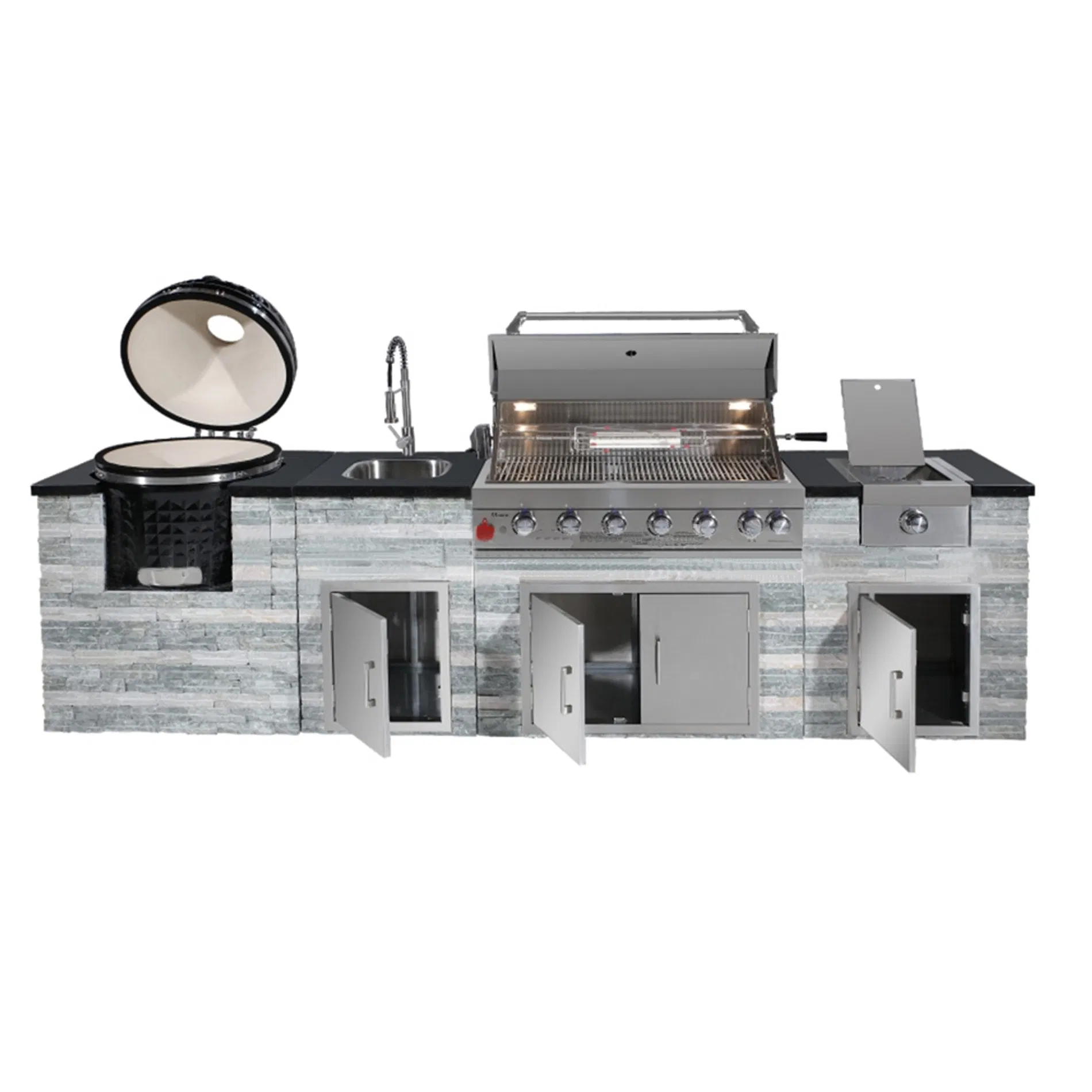 Outdoor Barbeque Pizza Oven Sink Refrigerator Kamado Grill Charcoal Oven Outdoor Kitchen