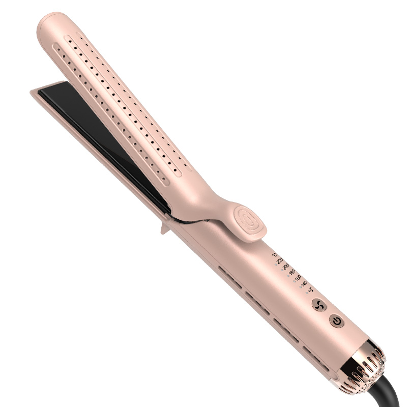 Bidisco Professional Airflow Long Heating Plate Hair Straightener 2-in-1 Electric Flat Iron Ionic Styling for Flat Iron