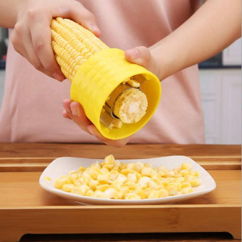 Factory Wholesale Stainless Steel Corn Cobber Tool Quick Peel Hand Corn COB Stripper