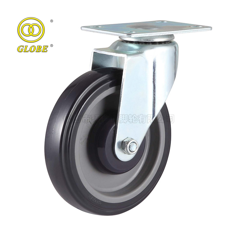 Shopping Cart Supermarket Castor PU Trolley Caster Wheels with ISO9001