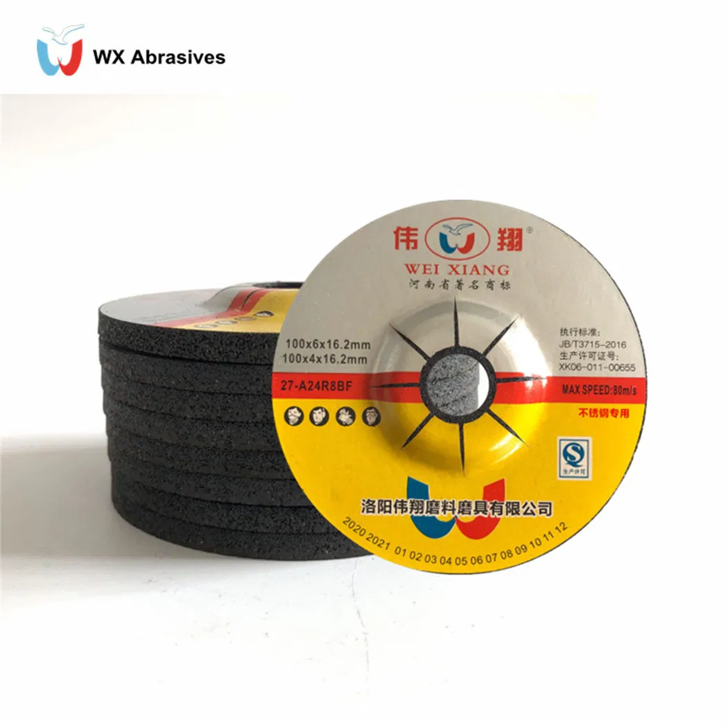 Black 4" Grinding Wheels 100X6.0X16mm for Metal Accept OEM