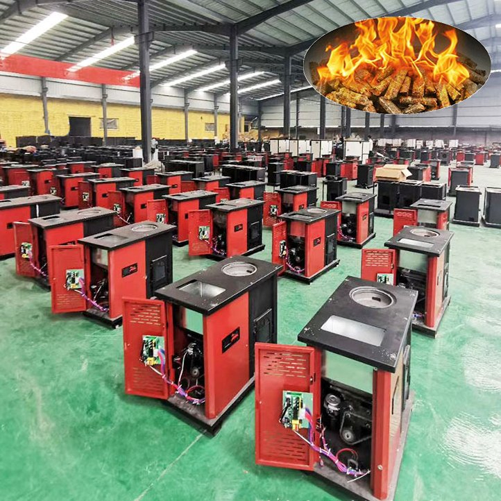 House-Used Automatic Feeding Biomass Steam Hydro Boiler Pellet Stove Fireplace For Villa