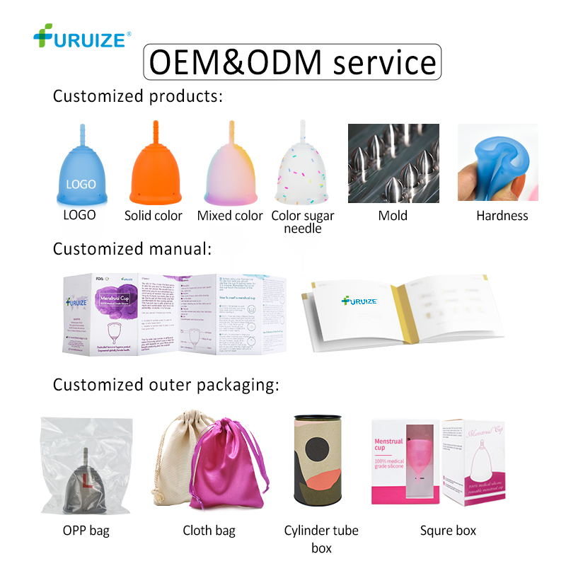 Reusable Menstrual Cup Easy Insertion - 100% Medical Grade Silicone Period Cups