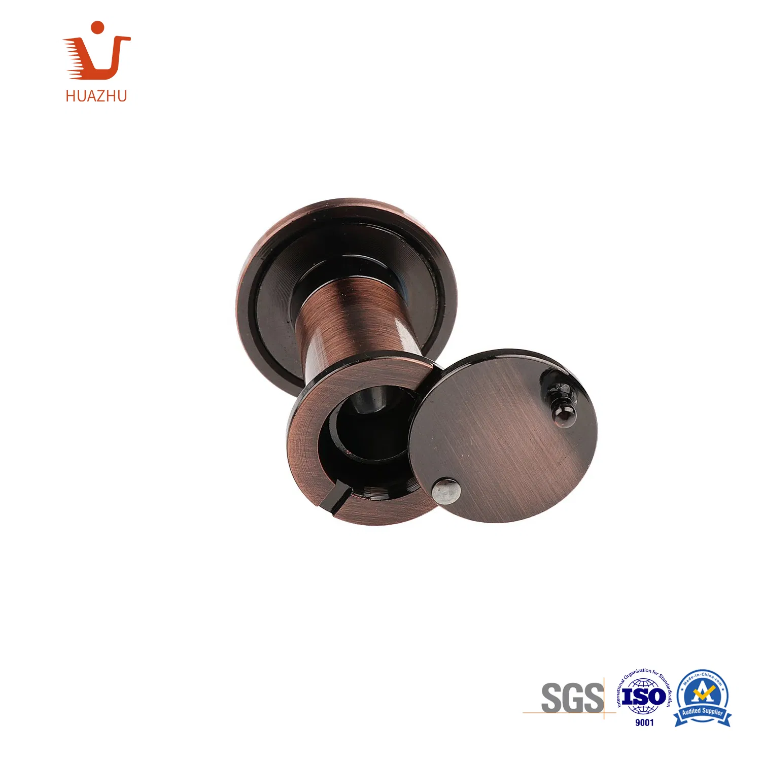 Zinc Alloy 220 Degree Peephole with Rotating Privacy Cover Safety Door Viewer