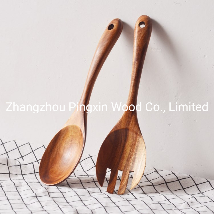 Wholesale Acacia Wooden Kitchen & Rice Salad Spoon and Fork Set