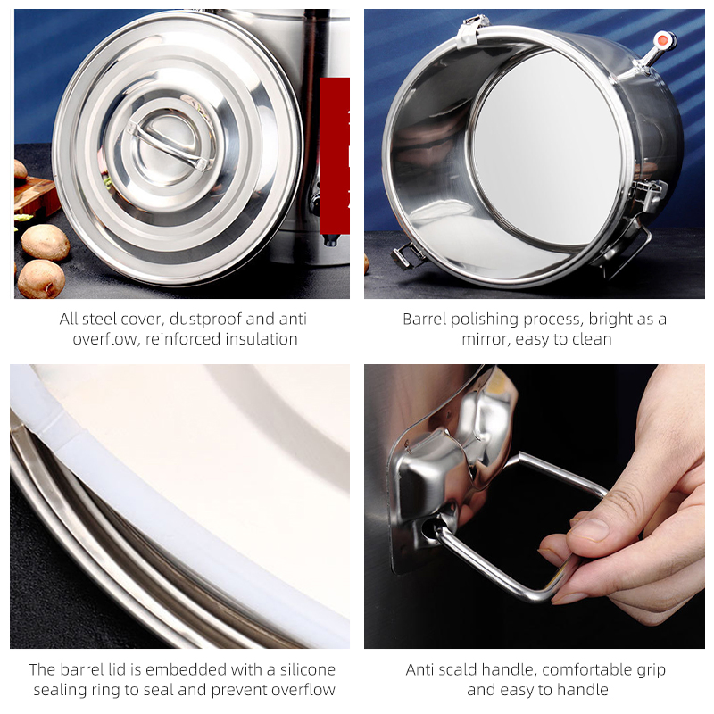 Термоконтейнер для еды из нержавеющей стали с краном