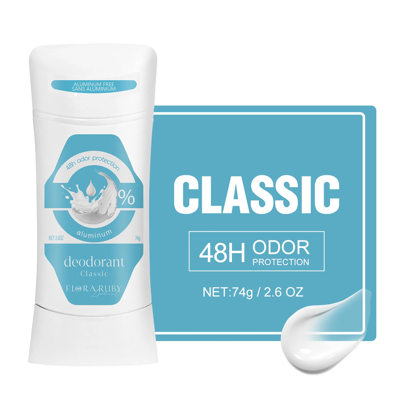 Gentle Aluminum-Free Deodorant with Refreshing Non-Irritating Pearl Beads