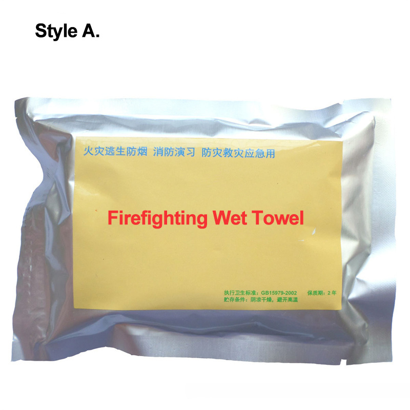 Drill Wet Towel, Patented Design, Fire & Smoke Double Protection, Fire Training Special, Quick-Open Portable Aluminum Package