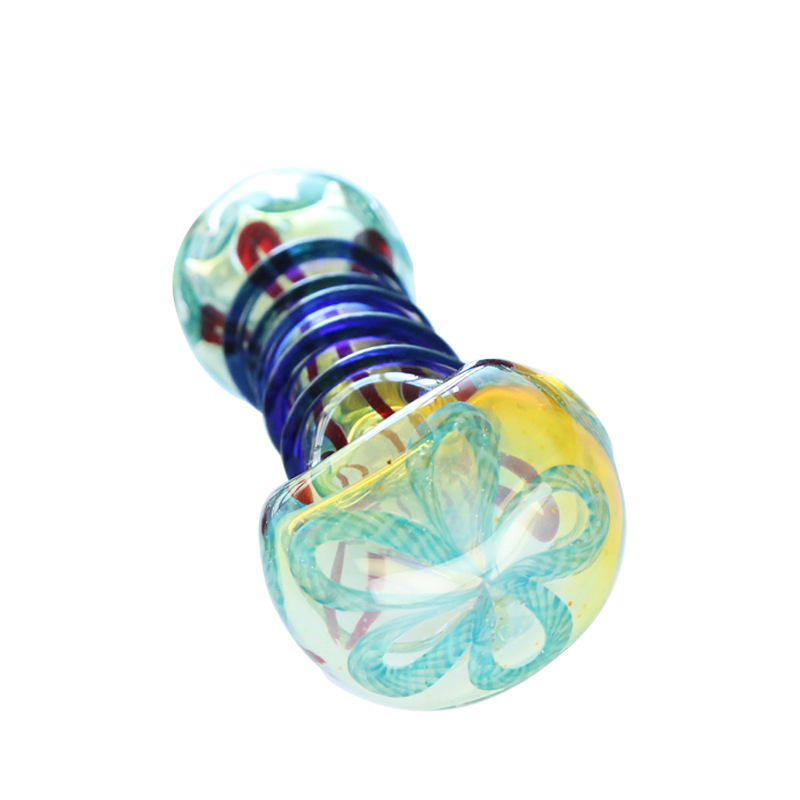 Thickened High Borosilicate Blown Oil Burner Glass Pipe Creative Crafts Wholesale Spiral Smoking Pipes