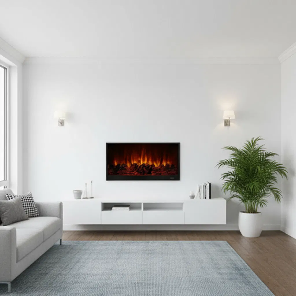 Contemporary 1500*400*180mm Electric Fireplace From Zhongshan with Realistic Flames