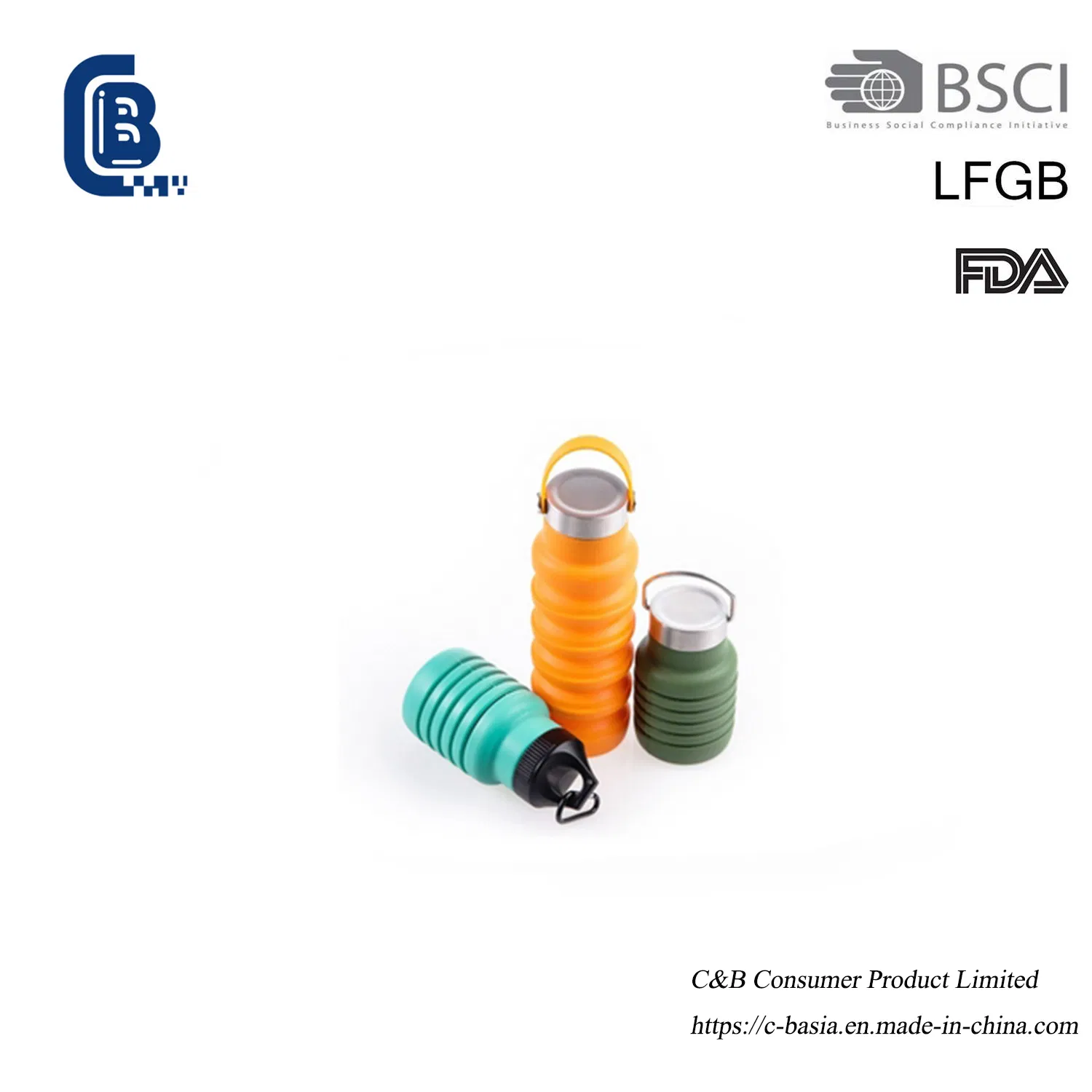 Food-Grade Silicone Foldable Coffee Mug, Outdoor Easy-to-Carry Travel Camping Bottle