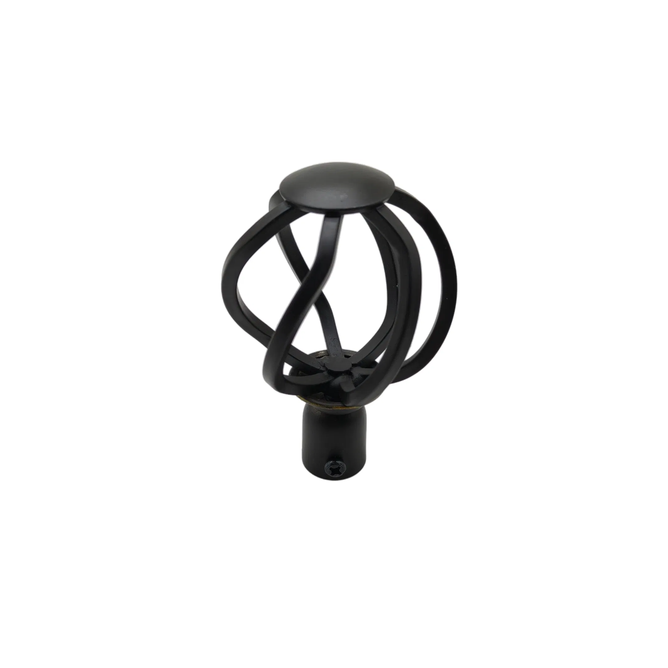60mm Black Curtain Rod Finial Top Quality