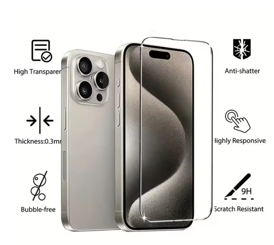 Защитное стекло 2.5D HD Full Screen для iPhone, антиотпечатки