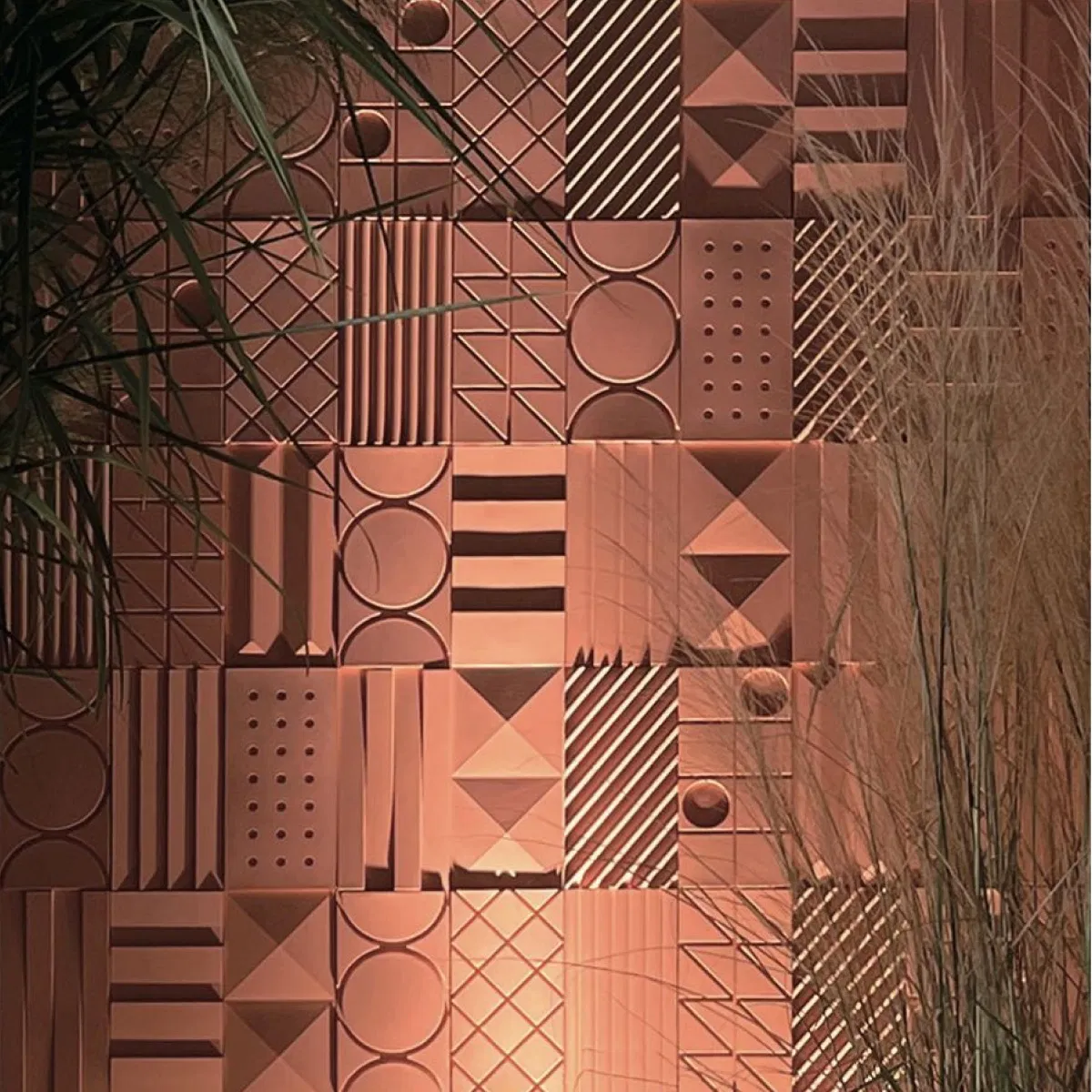 3D Design Wall Cladding Concrete Brick Tile for Shop Hotel Indoor Outdoor Easy Installation Eco-Friendly Halfmoon 105*180*28mm