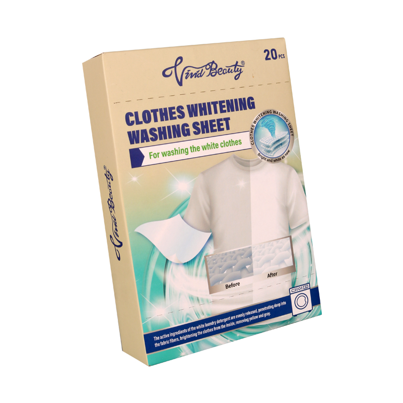 Laundry Whitening Detergent Sheets in Customised Square Packaging for All Fabrics
