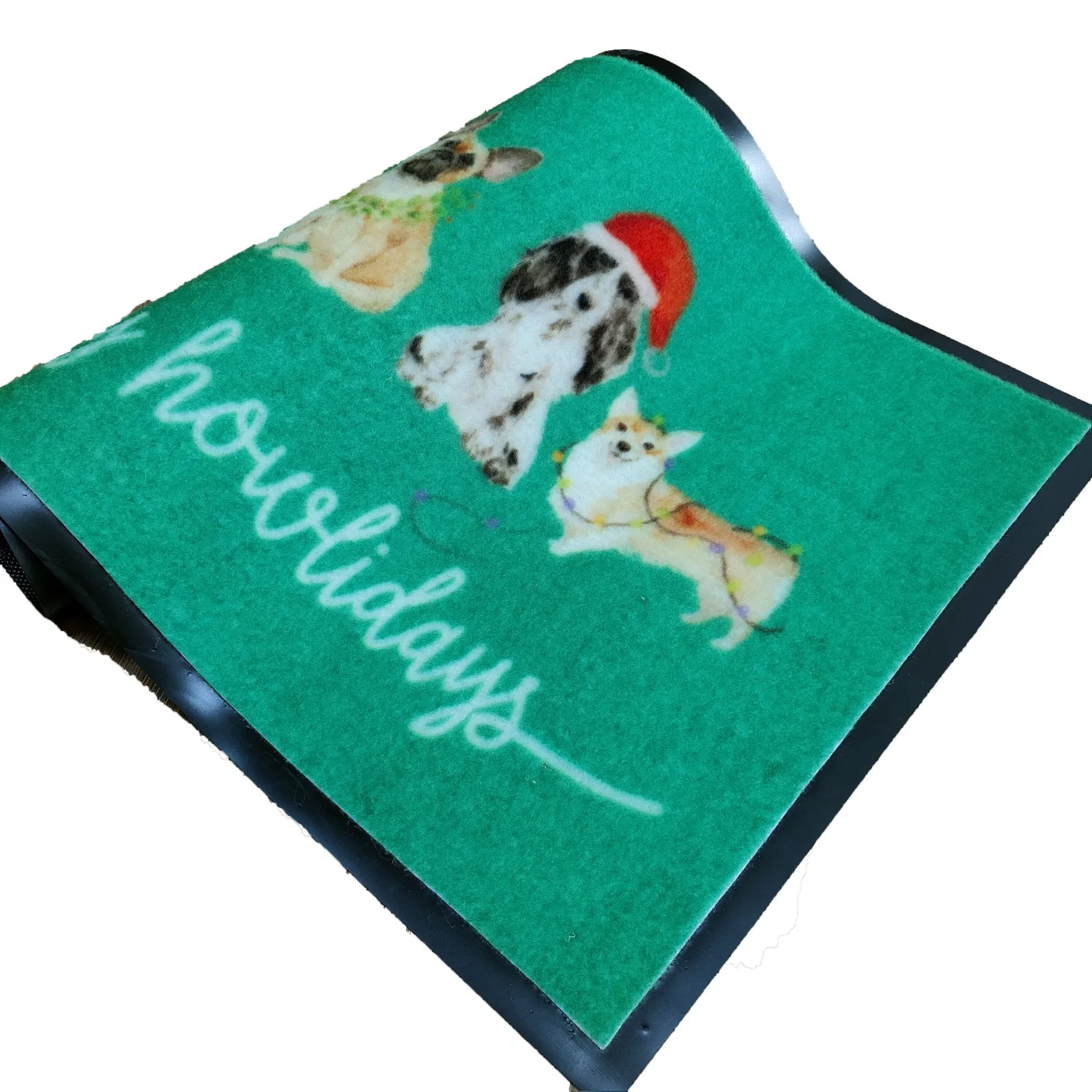 High Quality Anti-Slip Durable PVC Backing Customized Pattern Printing Door Mat for Kitchen