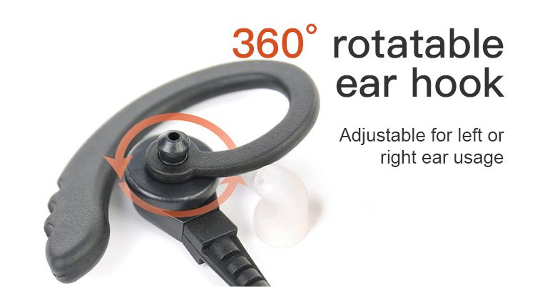 Clpe Radios Earphone Em-3022-M10/Sc G Shape Single Ear Earhook Earpiece