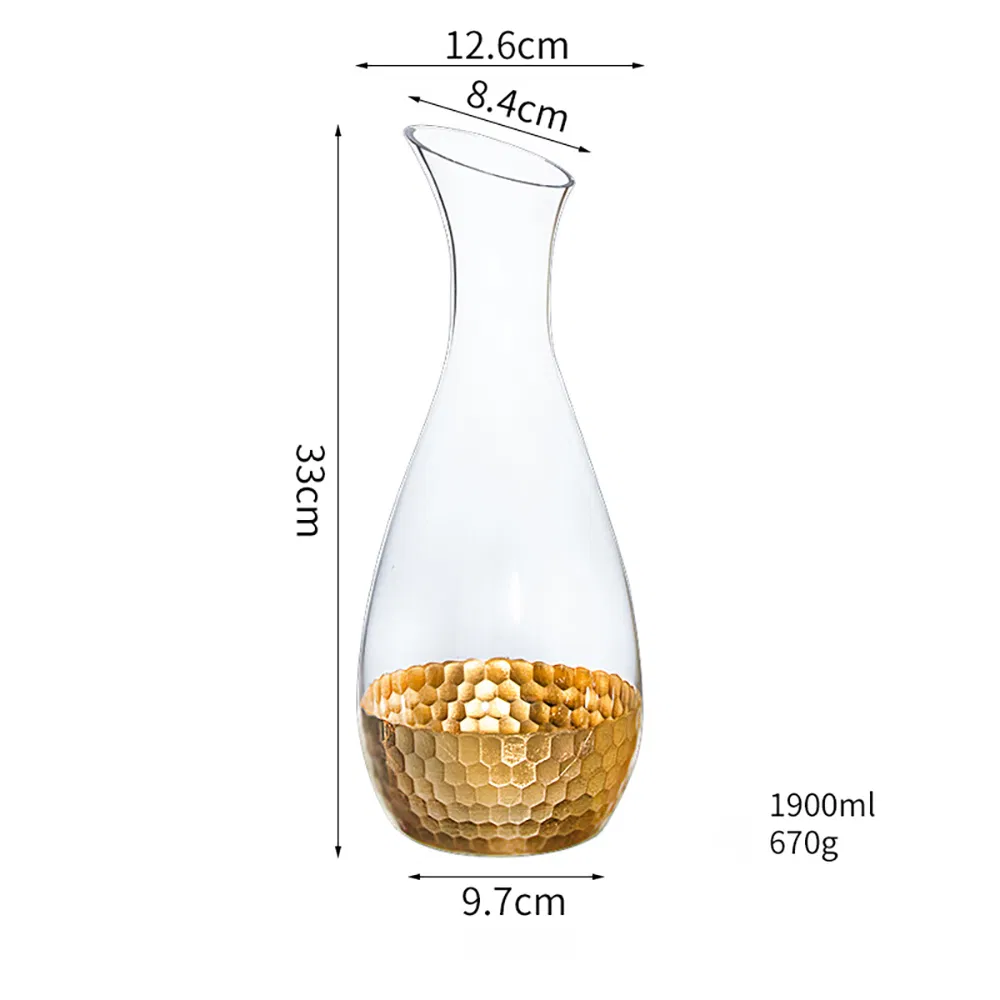Кристальный диспенсер для вина с золотым покрытием