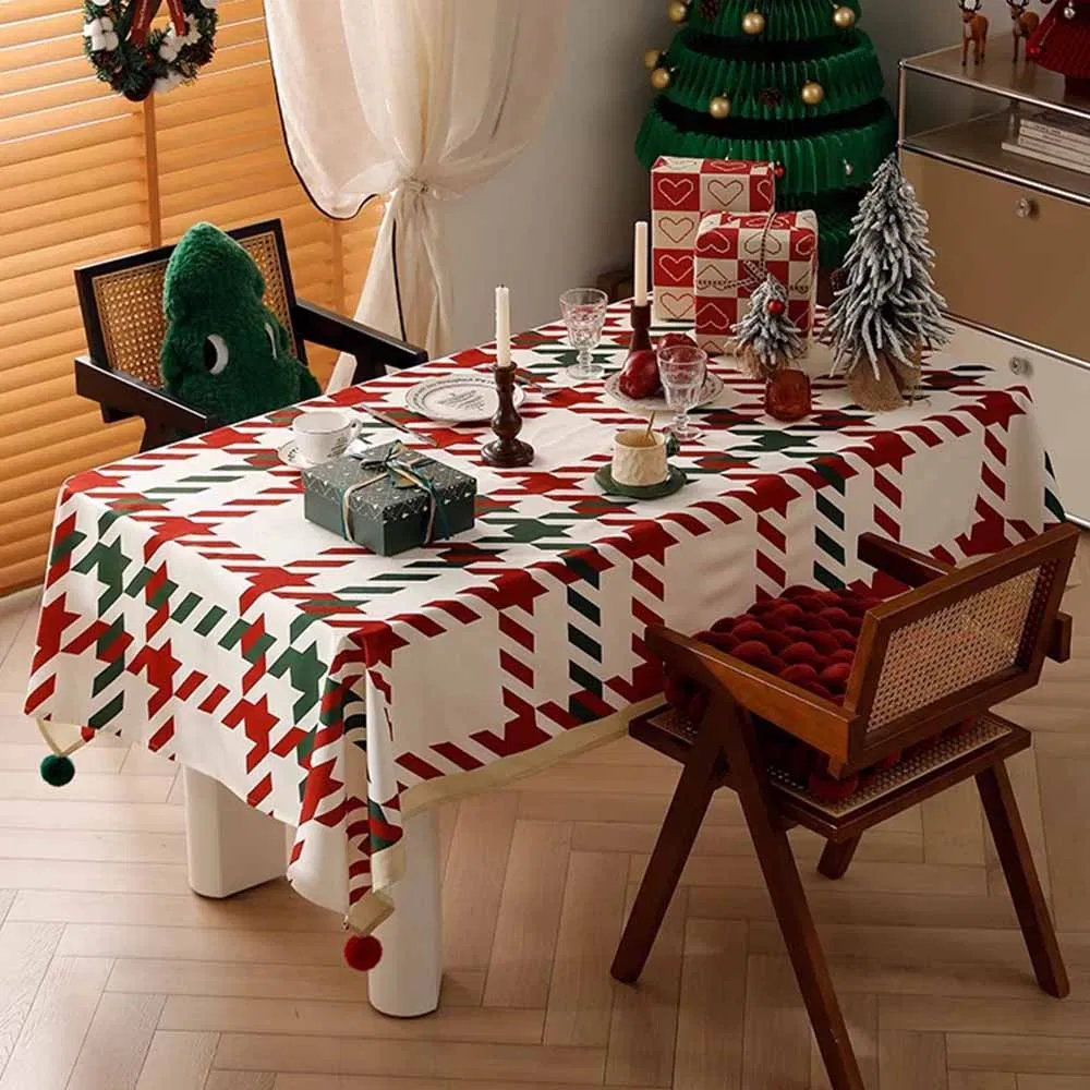 Vintage Striped Christmas Tablecloth Wholesale