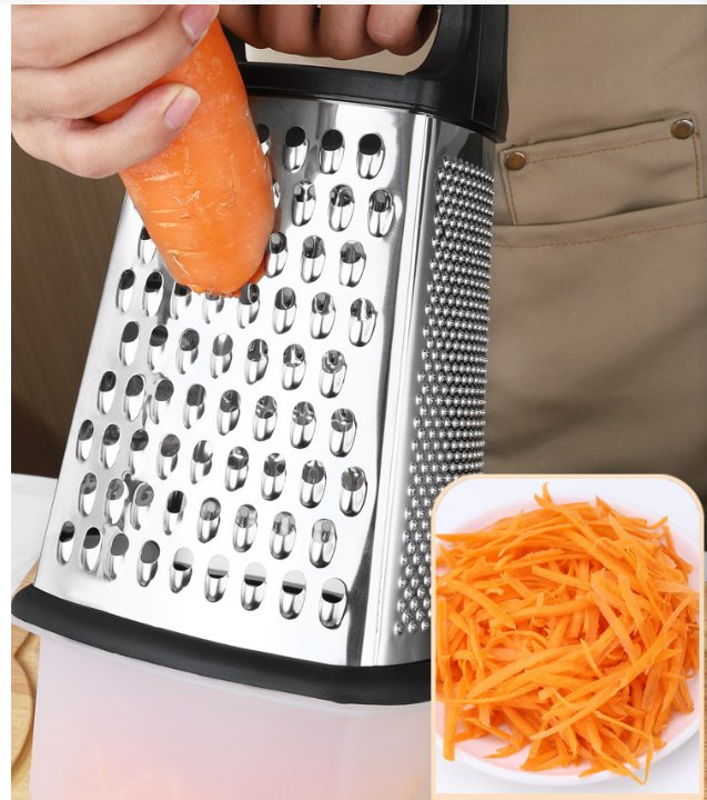 Четырёхсторонняя кухонная тёрка из нержавеющей стали