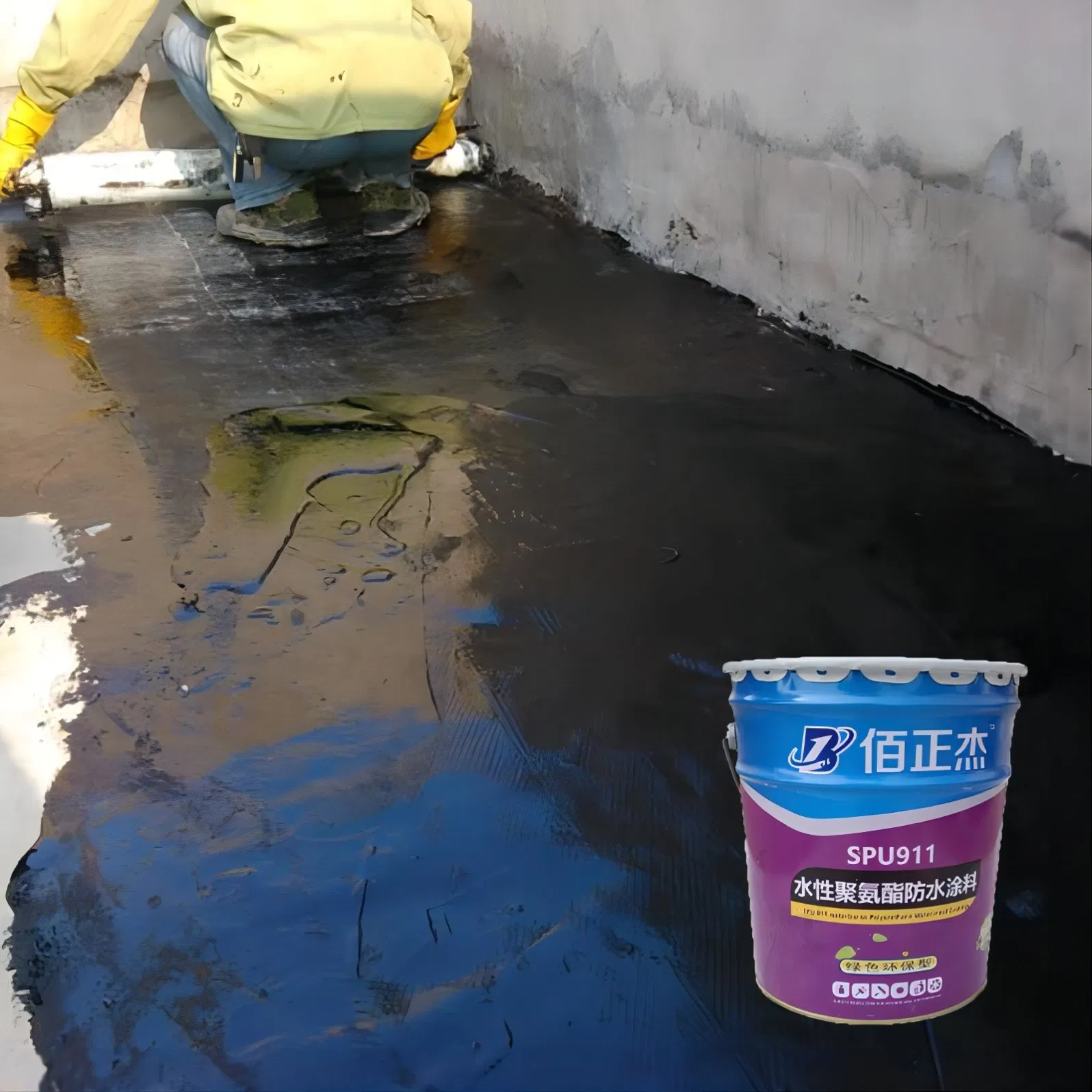 Single Part Roof Liquid Polyurethane Waterproof Coating for Cement-Based Surface Concrete Floor