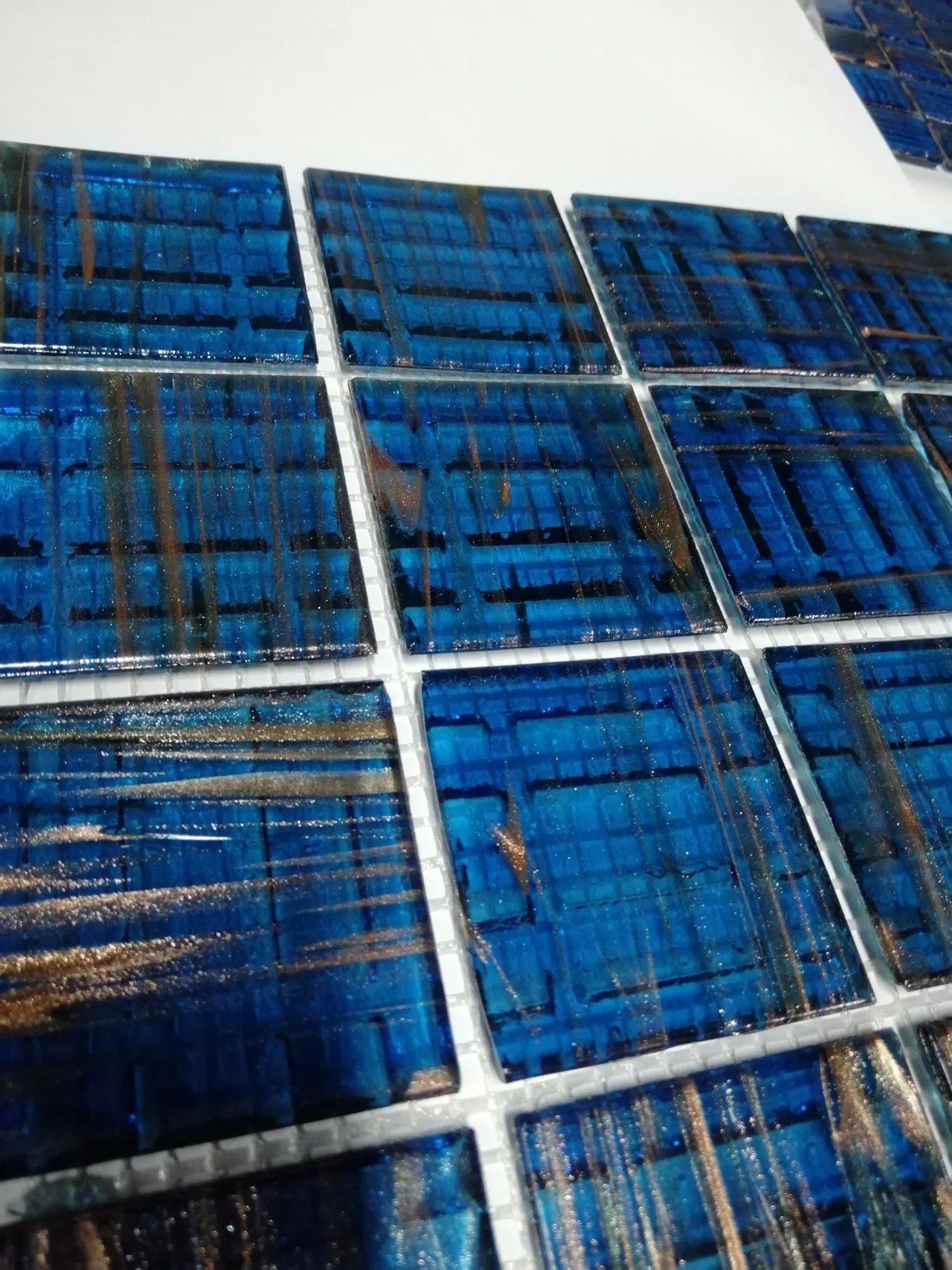 Мозаичная плитка для бассейна, стеклянная, 48/50 мм