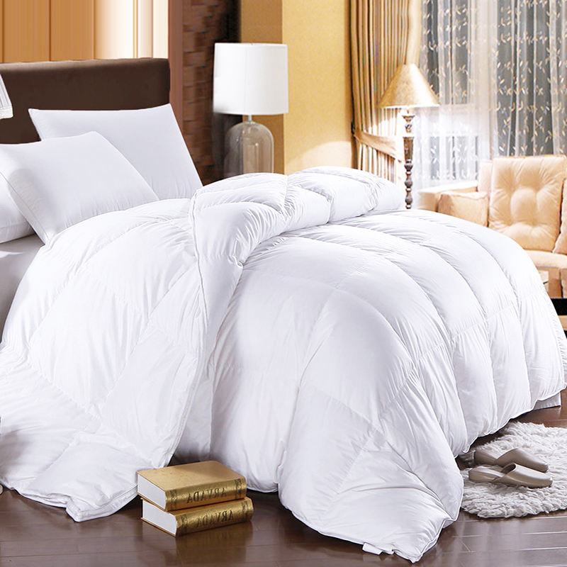 Hotel Cotton Ultra Light Bedding Set White Goose Down Comforter Duvet