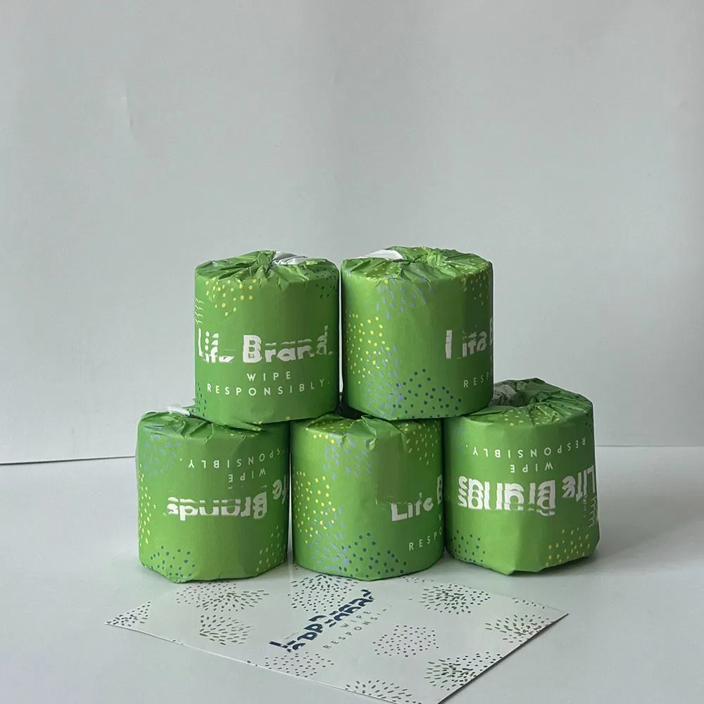 China 300/370 Sheets Per Carton Yes Customized Logo 10*10cm 3ply Toilet Tissue Paper
