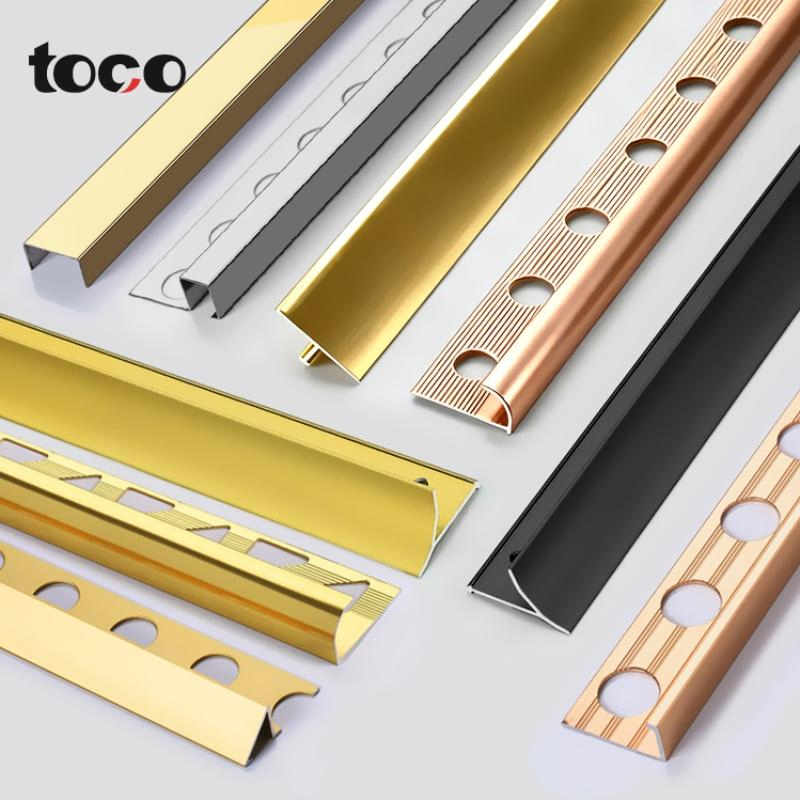 Alloy Accessories Aluminum Metal Curved Shape Wall Floor Corner Edge Tile Trim