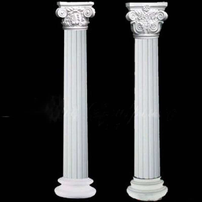 Hand Carved Exterior Decorative Pillar Stone Marble Columns for Sale