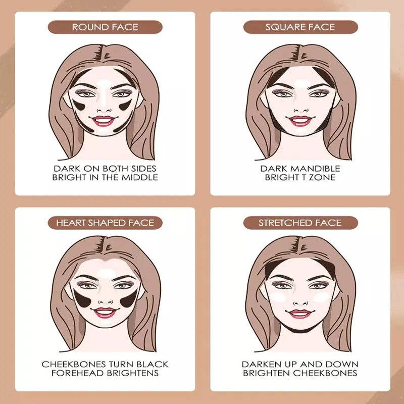 Ditong Matte Smooth Highlighter Contour Stick Waterproof Moisturizing Contour Stick