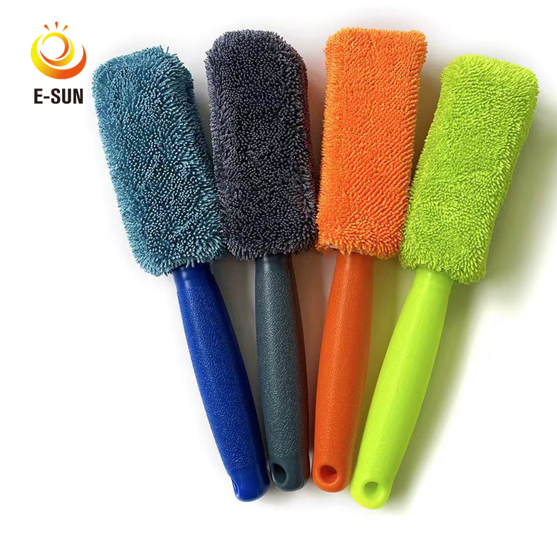 Esun No Scratching Microfiber Free Wheel & Rim Brush Cleaner Brush for Wheel and Rim Detailing
