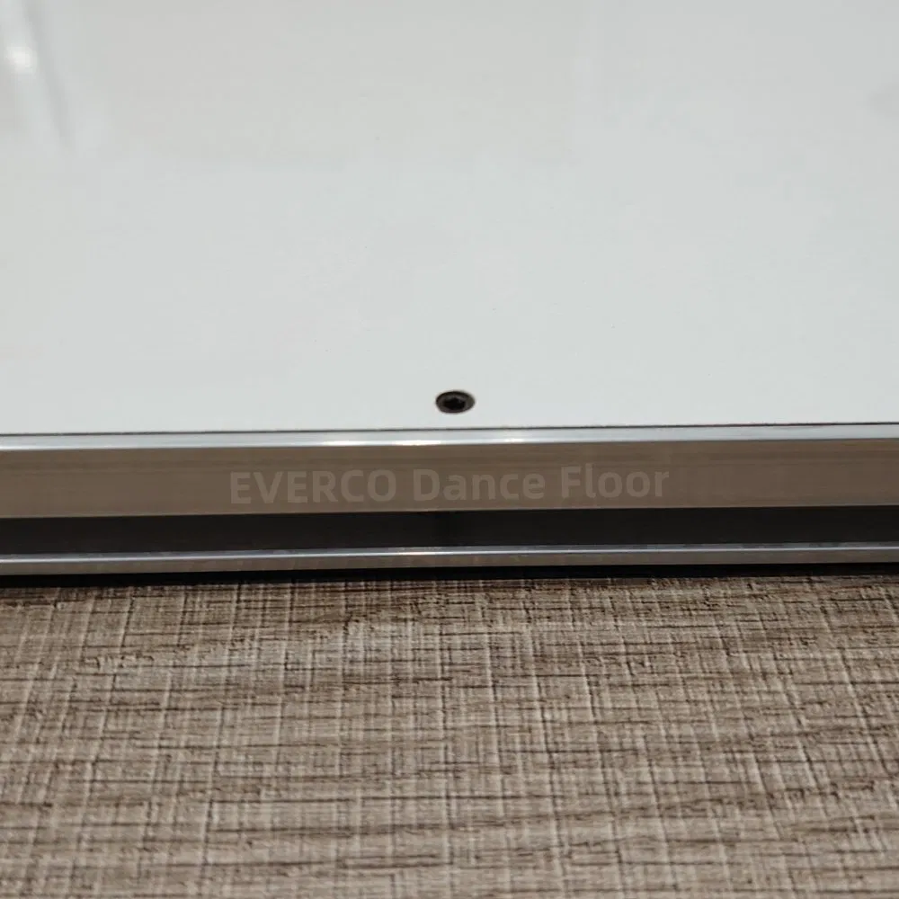 Портативный танцпол белый глянцевый ламинат с алюминиевой кромкой