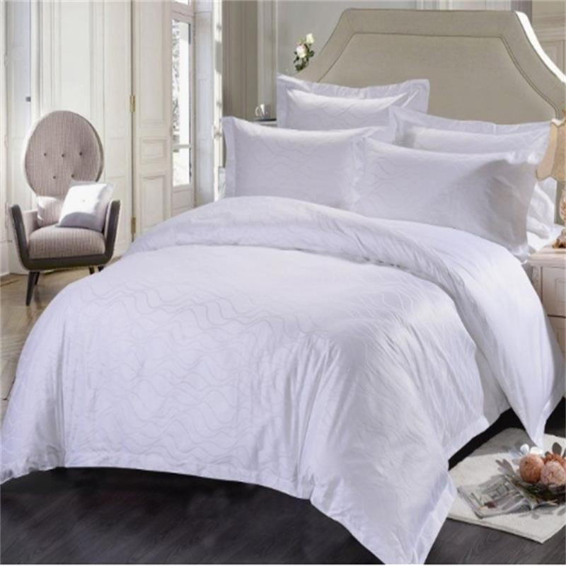 100% Cotton 300tc Plain Solid Color Bedding Sets for Hotel