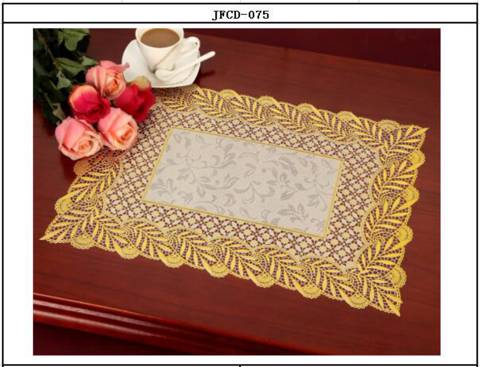 PVC Gold/Silver Lace Tablemat (JFCD-013)