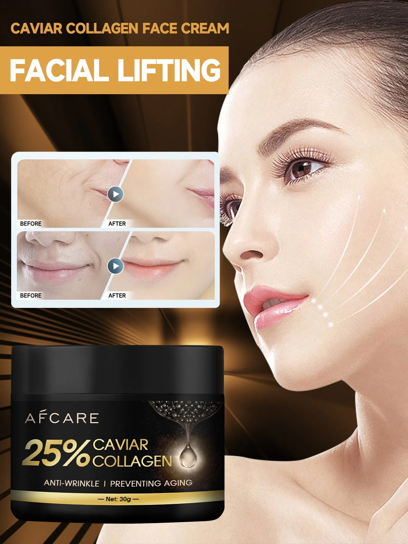 Afcare 25% Caviar Coulagen Anti-Wrinkle Preventing Aging Cream