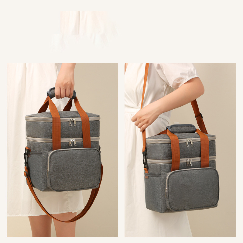 Large Leakproof Insulated Crossbody Lunch Bag with Ice Pack for Picnic Mi29643