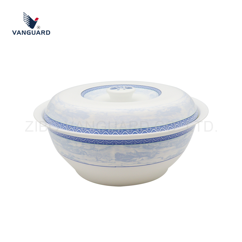 High Quality Large Custom Ceramic Porcelain Soup Bowl with Design