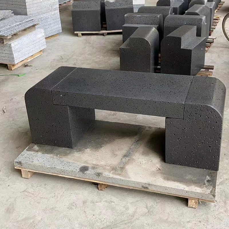 Hainan Black/Grey Basalt Bluestone Volcanic/Lava Stone for Chairs/Flagstone/Tumbled Cobbles/Balls/Bench Stone Furniture