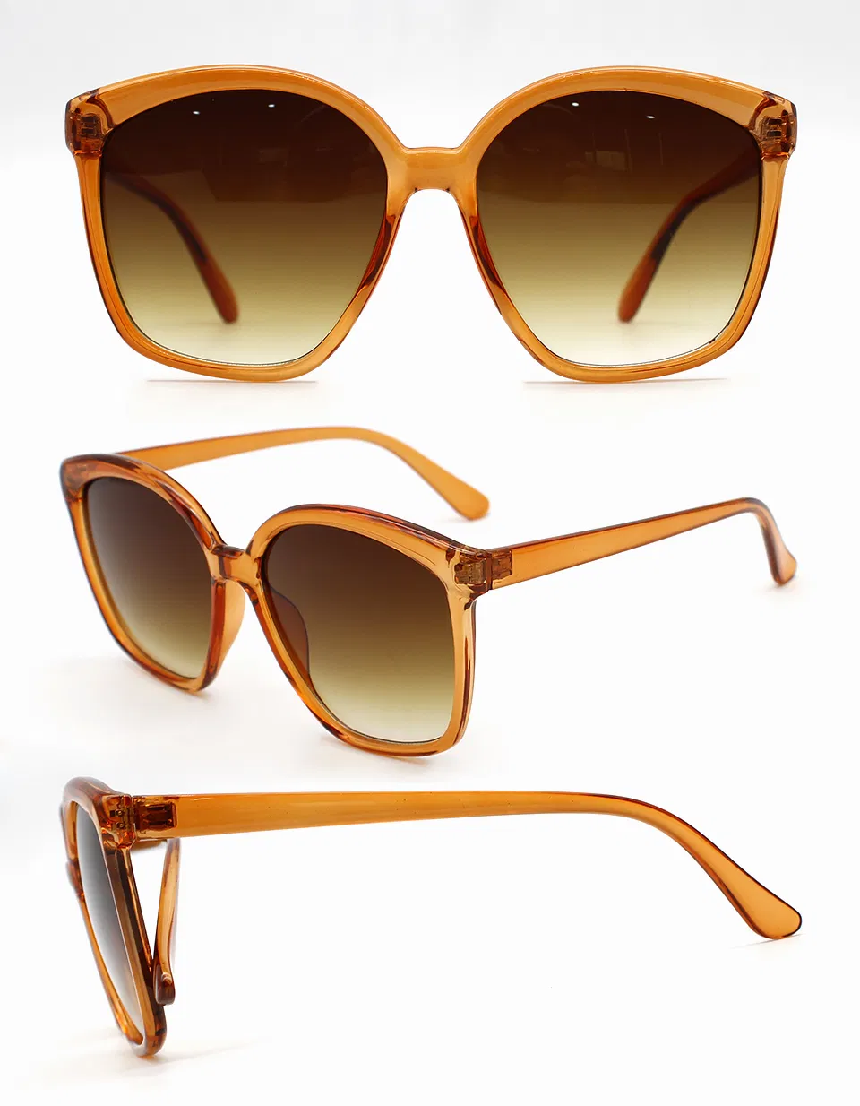 Wholesale Oversized Circle Frame Outdoor Sun Glasses Fashion High Quality Mirrored Lens Ecofriendly Rpctg Sunglasses (WSP21026)