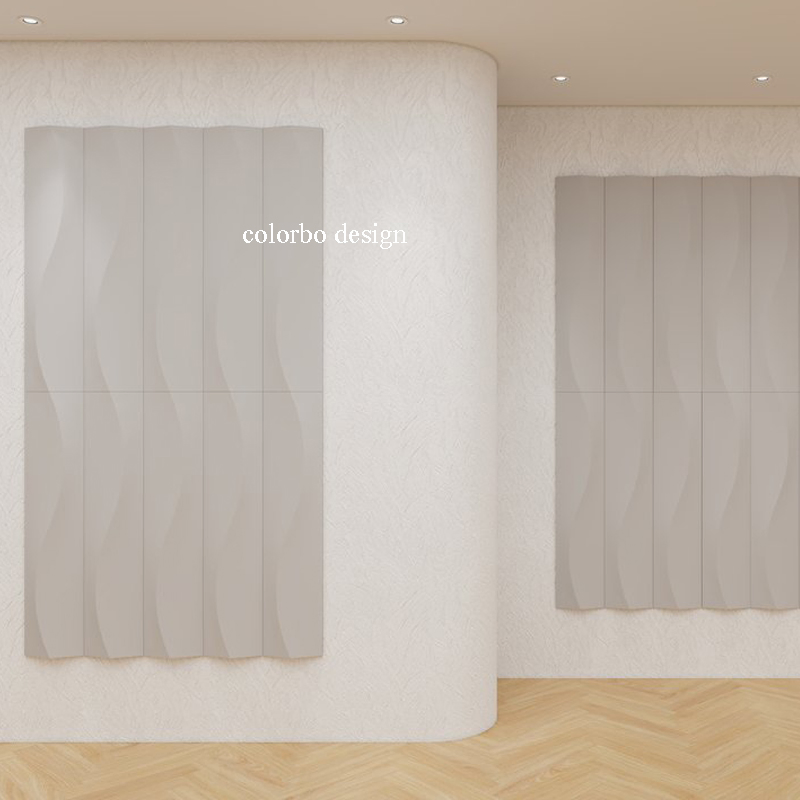 Quadrate Wave Pattern Acoustic Wall Panels for Sound Absorption and Decoration