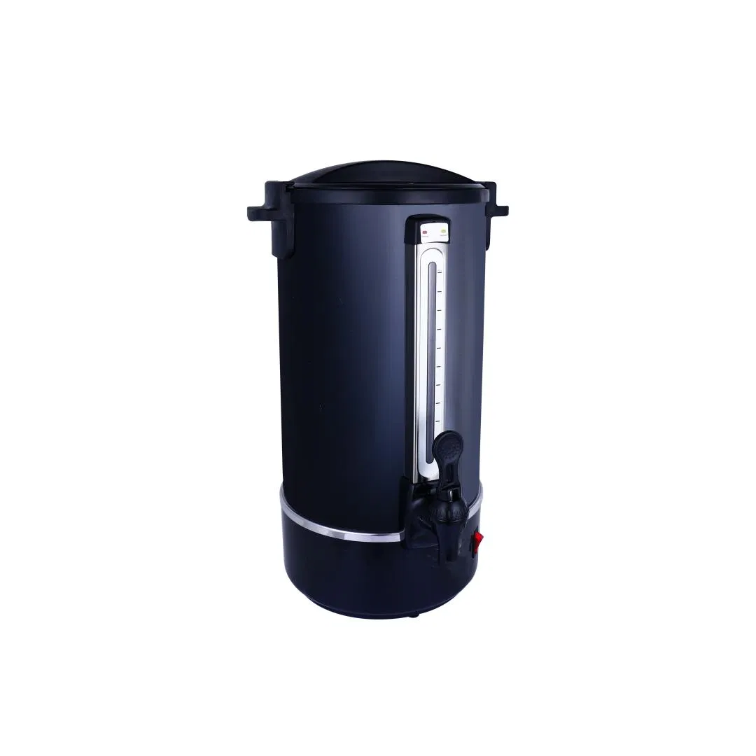 Black Painted Electric Coffee Boiler with Filter Commercial Coffee Urn Double Wall Stainless Steel Coffee Percolator