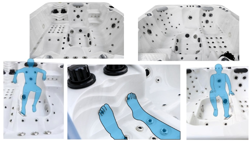 Надувная гидромассажная ванна SPA на 5 человек