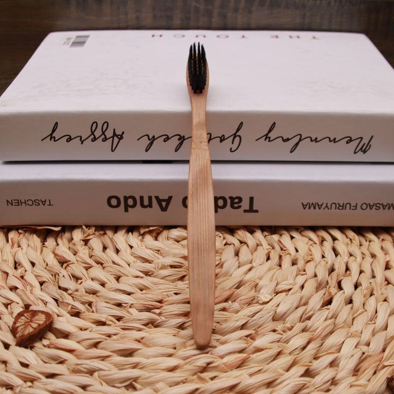 Custom Logo 100% Biodegradable Bamboo Toothbrush, Eco Friendly Hotel Dental Amenities Kit