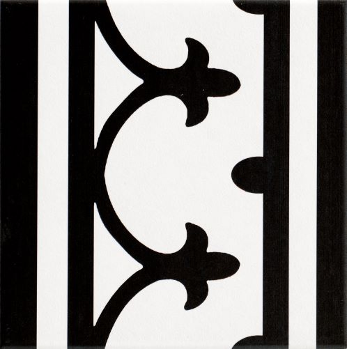 Black Decoration Tile for 200*200mm Spanish Style