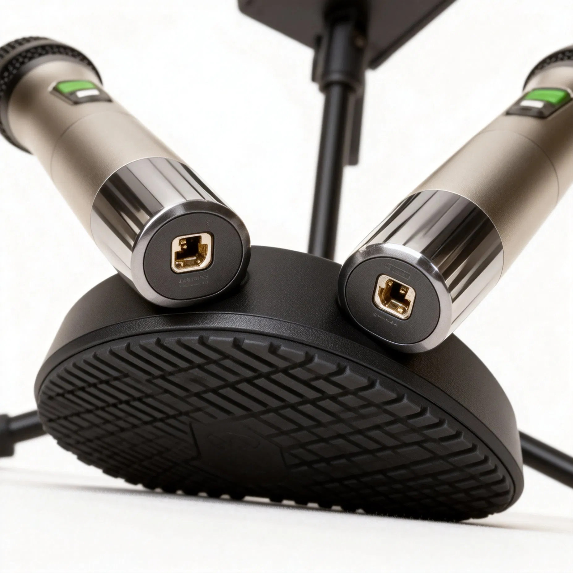 Intelligent Dual-Channel UHF Infrared Synchronized Low-Latency High-Stability Anti-Interference Professional Wireless Microphone Audio Transmission System