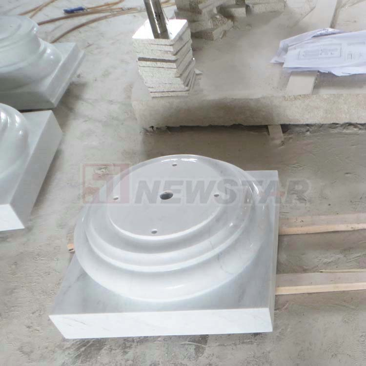 Limestone House Pillar Factory Round Pillar Design for Indoors Roman Marble Column Pillar White Marble Carved Stone Pillar