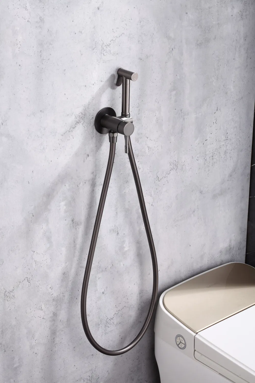 New Style Diamond Cutting Gun Metal Toilet Partner Bidet Sprayer Handheld Shattaf