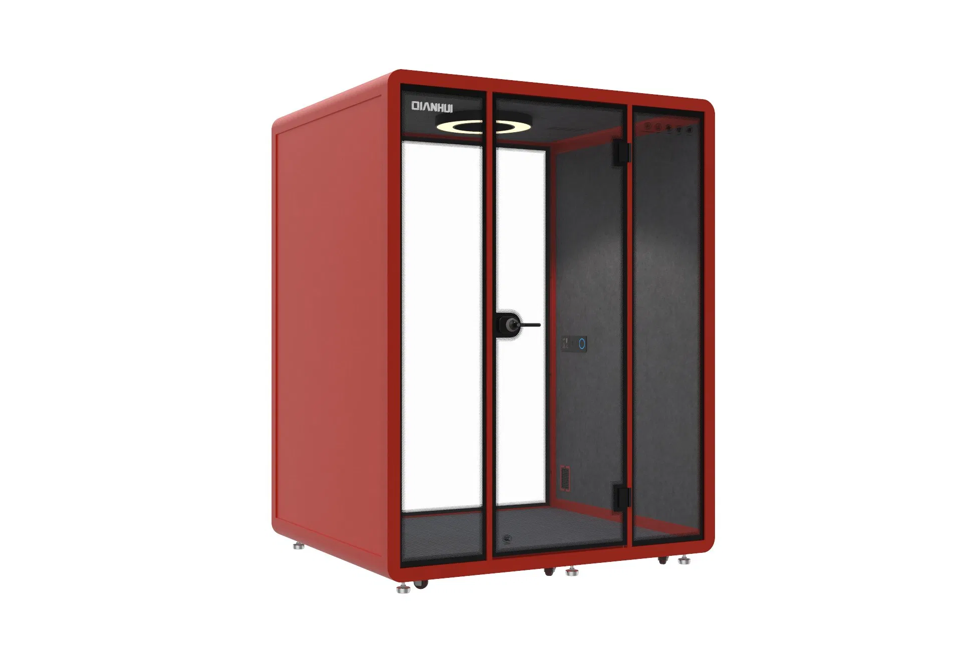 Modular Soundproof Office Booth with Wheels and Foot Support for Flexible School Setup